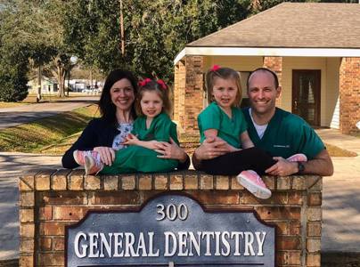 Broussard Louisiana Dentist - Image Dr Melancon and family